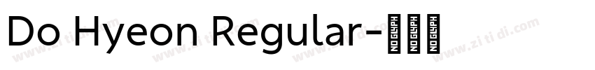Do Hyeon Regular字体转换